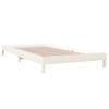 Cama Apilable De Madera Pino Maciza Blanco 90x200 Cm