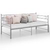 Estructura De Sofá Cama Extraíble Metal Gris 90x200 Cm