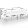 Estructura De Sofá Cama Extraíble Metal Gris 90x200 Cm