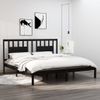 Estructura De Cama De Madera Maciza De Pino Negro 200x200 Cm