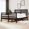 Estructura De Cama Madera Maciza Negro 120x200 Cm