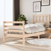 Estructura De Cama De Madera Maciza 90x200 Cm Marrón