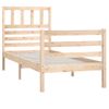 Estructura De Cama De Madera Maciza 90x200 Cm Marrón