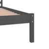 Estructura De Cama Madera Maciza De Pino Gris 140x190 Cm