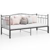 Estructura De Sofá Cama Extraíble De Metal Negro 90x200 Cm