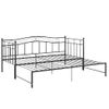 Estructura De Sofá Cama Extraíble De Metal Negro 90x200 Cm