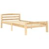 Estructura De Cama De Madera Maciza De Pino 100x200 Cm Marrón