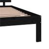 Estructura De Cama Madera Maciza Negro 150x200 Cm