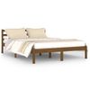 Estructura De Cama Madera Maciza De Pino Marrón Miel 140x200 Cm