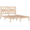 Estructura De Cama Doble Pequeña Madera Maciza Pino 120x190 Cm