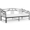 Estructura De Sofá Cama Extraíble De Metal Negro 90x200 Cm