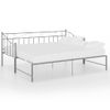 Estructura De Sofá Cama Extraíble De Metal Gris 90x200 Cm