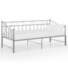 Estructura De Sofá Cama Extraíble De Metal Gris 90x200 Cm