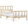 Estructura De Cama Madera Maciza 90x200 Cm Marrón