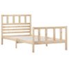 Estructura De Cama Madera Maciza 90x200 Cm Marrón