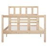 Estructura De Cama Madera Maciza 90x200 Cm Marrón