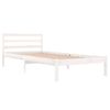 Estructura De Cama Madera Maciza De Pino Blanco 90x200 Cm