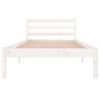 Estructura De Cama Madera Maciza De Pino Blanco 90x200 Cm