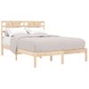 Estructura De Cama Madera Maciza Doble Pequeña 120x190 Cm