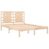 Estructura De Cama Madera Maciza Doble Pequeña 120x190 Cm