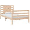 Estructura De Cama Madera Maciza De Pino 75x190 Cm Marrón