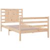 Estructura De Cama Madera Maciza De Pino 75x190 Cm Marrón