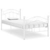 Estructura De Cama De Metal Blanco 100x200 Cm