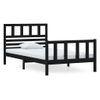 Estructura De Cama Madera Maciza Negro 100x200 Cm