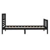 Estructura De Cama Madera Maciza Negro 100x200 Cm