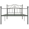 Estructura De Cama De Metal Gris 90x200 Cm