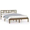 Estructura De Cama Madera Maciza De Pino Marrón Miel 120x200 Cm