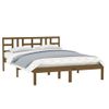 Estructura De Cama Madera Maciza De Pino Marrón Miel 120x200 Cm