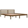 Estructura De Cama Madera Maciza De Pino Marrón Miel 160x200 Cm