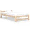 Estructura De Cama De Madera Maciza De Pino 90x200 Cm Marrón