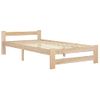 Estructura De Cama De Madera Maciza De Pino 90x200 Cm Marrón