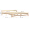 Estructura De Cama Madera Maciza De Pino 200x200 Cm Marrón