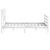 Estructura De Cama Madera Maciza De Blanco 5ft 150x200 Cm