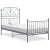 Estructura De Cama De Metal Gris 100x200 Cm