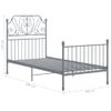 Estructura De Cama De Metal Gris 100x200 Cm