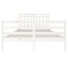 Estructura De Cama De Madera Maciza Blanca 140x200 Cm