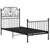 Estructura De Cama De Metal Negro 90x200 Cm