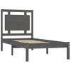 Estructura De Cama Madera Maciza De Pino Gris 90x200 Cm