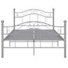 Estructura De Cama De Metal Gris 120x200 Cm