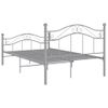 Estructura De Cama De Metal Gris 120x200 Cm