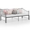 Estructura De Sofá Cama Extraíble De Metal Negro 90x200 Cm