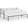 Estructura De Sofá Cama Extraíble De Metal Negro 90x200 Cm