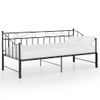 Estructura De Sofá Cama Extraíble De Metal Negro 90x200 Cm