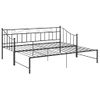 Estructura De Sofá Cama Extraíble De Metal Negro 90x200 Cm