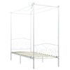 Estructura De Cama Con Dosel Metal Blanco 90x200 Cm