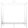 Estructura De Cama Con Dosel Metal Blanco 90x200 Cm